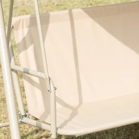 Outsunny Swing Chair, 170Lx110Wx153H cm-Light Brown/Brown/Beige(m-8)