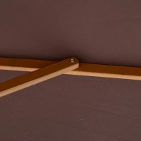 Outsunny Umbrela de Gradina cu Stalp din Lemn si Sipci, Parasolar pentru Exterior din Poliester, Φ300x250cm, Cafeniu(m-10)
