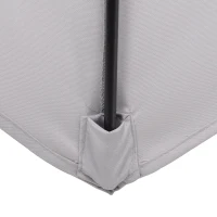 Outsunny Umbrela de Gradina cu Deschidere cu Manivela, Umbrela pentru Exterior din Aluminiu, Φ196x200cm, Gri Deschis(m-8)