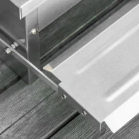 PawHut Hranitoare pentru Gaini  de 8,5 litri pentru 5 Pui, Rezistenta la Ploaie, cu Capac Automat si Pedala, 56x37x18,5 cm, Argintie(m-9)