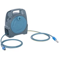 Outsunny Retractable Garden Hose Reel with 10m + 10m Hose and Simple Manual Rewind, Compact and Lightweight(m-11)