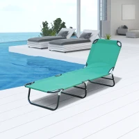 Outsunny sezlong Pliabil – Spatar 4 Pozitii, Otel & tesatura Oxford(m-12)