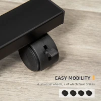 HOMCOM masa cu roti, suport PC 58x34x72-90cm(m-6)