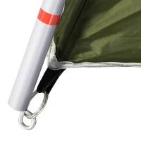 Outsunny Camping Tent, Family Tent 4-8 Person 2 Room, with Large Mesh Windows, Easy Set Up for Backpacking Hiking Outdoor, Green(m-9)