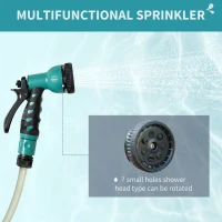 Outsunny Retractable Garden Water Hose Reel 49.2 ft Wall Mounted Auto Rewind and Slow Return System Any Length Lock(m-6)