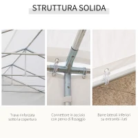 Outsunny Foisor de Gradina 10x6m Pliabil din Otel si Poliester,  Alb(m-6)