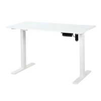 Vinsetto Birou reglabil pe 3 Inaltimi Design Anti-coliziune, 120x60x74.5-114.5cm, Alb(m-10)