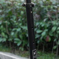 HOMCOM Trottinette pliable adulte 14+ guidon réglable en hauteur avec double système d'absorption de choc béquille frein à friction 2 grandes roues - noir(m-8)