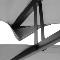 Outsunny Baldachim do metalowego pawilonu ogrodowego namiotu imprezowego 3 x 4 namiot ogrodowy dach jasnoszary(m-7)