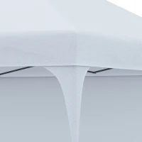 Outsunny Tonnelle pop-up tente barnum de jardin pliant avec paroi latérale amovible + sac de transport acier tissu Oxford 3 x 3 x 2,65 m blanc(m-9)