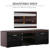 HOMCOM Moderno Mobile Porta TV con Due Ante in Legno 140 x 40 x 44cm(m-5)