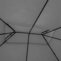 Outsunny Baldachim do metalowego pawilonu ogrodowego namiotu imprezowego 3 x 4 namiot ogrodowy dach jasnoszary(m-8)