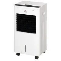 HOMCOM 8.5L Portable Air Cooler, Evaporative Cooler Humidifier with 3 Modes, 3 Speed, Remote Controller, Ice Crystal Box, 7.5 Hour Timer, Swing and Ice Cooling Function for Home Office Dorms(m-15)