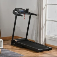 HOMCOM Tapis de course électrique tapis roulant pliable 1-12 Km/h moteur 500 W silencieux affichage LED 12 programmes 2 porte-gobelets support téléphone134 x 60 x 118 cm(m-2)