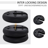 4 stuks; Paviljoen standaard gewicht partytent paviljoengewicht kan gevuld worden tot 5 kg(m-4)