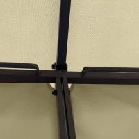 Outsunny Tonnelle de Jardin barnum de jardin pavillon rectangulaire 4 x 3 m tente de réception avec 4 parois latérales - porte zippée - beige(m-7)