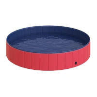 PawHut piscina pentru caini, pliabila, 160x30cm, rosie(m-1)