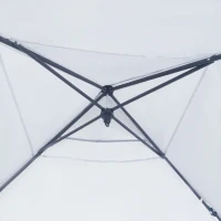 Outsunny Tonnelle pop-up tente barnum de jardin pliant avec paroi latérale amovible + sac de transport acier tissu Oxford 3 x 3 x 2,65 m blanc(m-8)