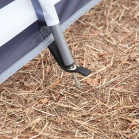 Outsunny Paravent brise-vent de camping portable pliable avec sac de transport et poteaux en acier dim. 540 cm x 150 cm bleu et blanc(m-8)