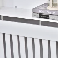 Homcom Masca Calorifer MDF Alb – 112×19×81 cm cu Grilaj Modern(m-8)