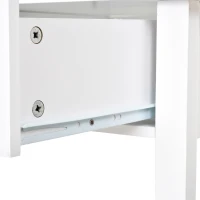 HOMCOM Mobile Consolle con 2 Cassetti e Ripiano Inferiore in Legno, 80x40x75cm, Bianco(m-10)
