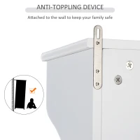 HOMCOM Hall Tree with Storage Bench Coat Racks 4 Hooks Wooden Seat Space Saving Simple Robust White(m-6)