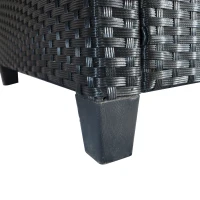 Outsunny 4 PCS Outdoor Patio Furniture Sets All Weather PE Rattan Chair set Indoor Outdoor Backyard Garden Coffee Table with Cushions Cream White(m-12)