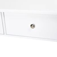 HOMCOM Mobile Consolle con 2 Cassetti e Ripiano Inferiore in Legno, 80x40x75cm, Bianco(m-8)