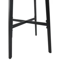 Outsunny 3PCs Outdoor Metal Bistro Set 2 Metal Chairs & 1 Coffee Table for Garden Patio Conversation Furniture - Black(m-4)