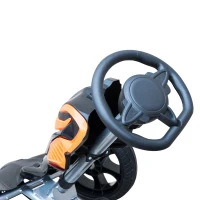 HOMCOM Pedal Go Kart Kids Ride On Indoor Outdoor Sports Toy Braking System-Orange/Black(m-9)