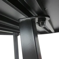 Outsunny 3PCs Outdoor Metal Bistro Set 2 Metal Chairs & 1 Coffee Table for Garden Patio Conversation Furniture - Black(m-3)