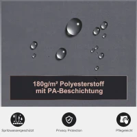 Outsunny Markiza boczna dwustronna, zasłona i ochrona przed słońcem, roleta boczna, poliester, szara 6 x 1,6 m(m-7)