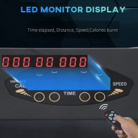 HOMCOM Steel Folding Motorized Home Treadmill w/ LCD Monitor Black(m-5)