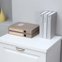 HOMCOM Modern Filing Cabinet with 2 Drawers, Handle, Printer Table, Vertical File Cabinets, for Home, Office, White(m-8)