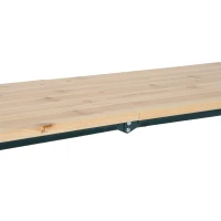 Outsunny Steel Frame Portable Folding Picnic Table Bench Set Dark Green(m-8)