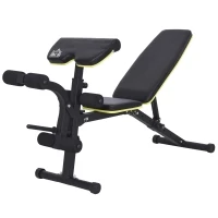 HOMCOM PVC Upholstered Steel Sit-Up/Dumbbell Duo Bench Black(m-1)