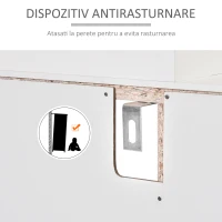 Homcom Dulap Bucatarie – Alb cu 3 Compartimente & Sertar(m-7)
