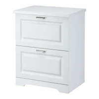 HOMCOM Modern Filing Cabinet with 2 Drawers, Handle, Printer Table, Vertical File Cabinets, for Home, Office, White(m-11)