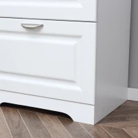 HOMCOM Modern Filing Cabinet with 2 Drawers, Handle, Printer Table, Vertical File Cabinets, for Home, Office, White(m-9)