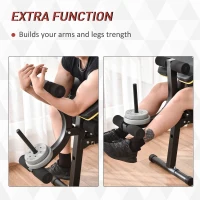 HOMCOM PVC Upholstered Steel Sit-Up/Dumbbell Duo Bench Black(m-8)