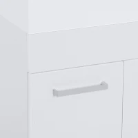 kleankin Under Sink Bathroom Vanity Unit Ceramic Basin Sink Cloakroom Storage Cabinet Home Furniture(m-7)
