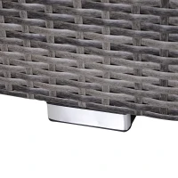 Trzyczęściowy meble ogrodowe komplet stolik z krzesłami stolik kawowy schowek 5-stopniowa regulacja oparcia PE(m-8)