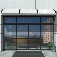 OUTSUNNY 0.9 x 3 m Window Awning Door Canopy Modern Polycarbonate Cover Outdoor Rain Snow Sunlight Protection Hollow Sheet(m-2)