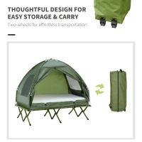 Portable Camping Cot Tent with Air Mattress, Pump, Bedspread(m-5)
