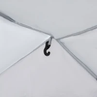 Outsunny Dome Tent for 6-8 Person, Camping Tent with 4 Zipped Mesh Doors, Removable Oxford Cloth, Lamp Hook, Portable Carry Bag, White and Blue(m-9)