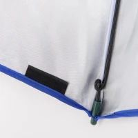 Outsunny 2m Beach Parasol Fishing Umbrella Brolly with Sides and Push Botton Tilt Sun Shade Shelter with Carry Bag, UV30+, Blue(m-9)