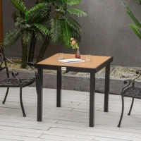 Stół ogrodowy Outsunny dla 4 osób, aluminium 80 cm x 80 cm x 74 cm(m-10)