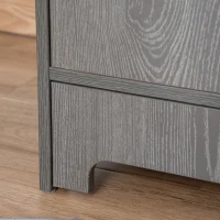 PawHut Mobile Multiuso con Ciotole per Cani e Gatti, Acciaio e Legno, 48x40x75cm, Grigio(m-8)