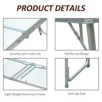 Outsunny Portable Aluminum Foldable Table(m-6)
