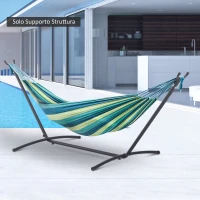Outsunny® STELAŻ STOJAK NA HAMAK Z HAKAMI OGRÓD PLAŻA metal(m-10)